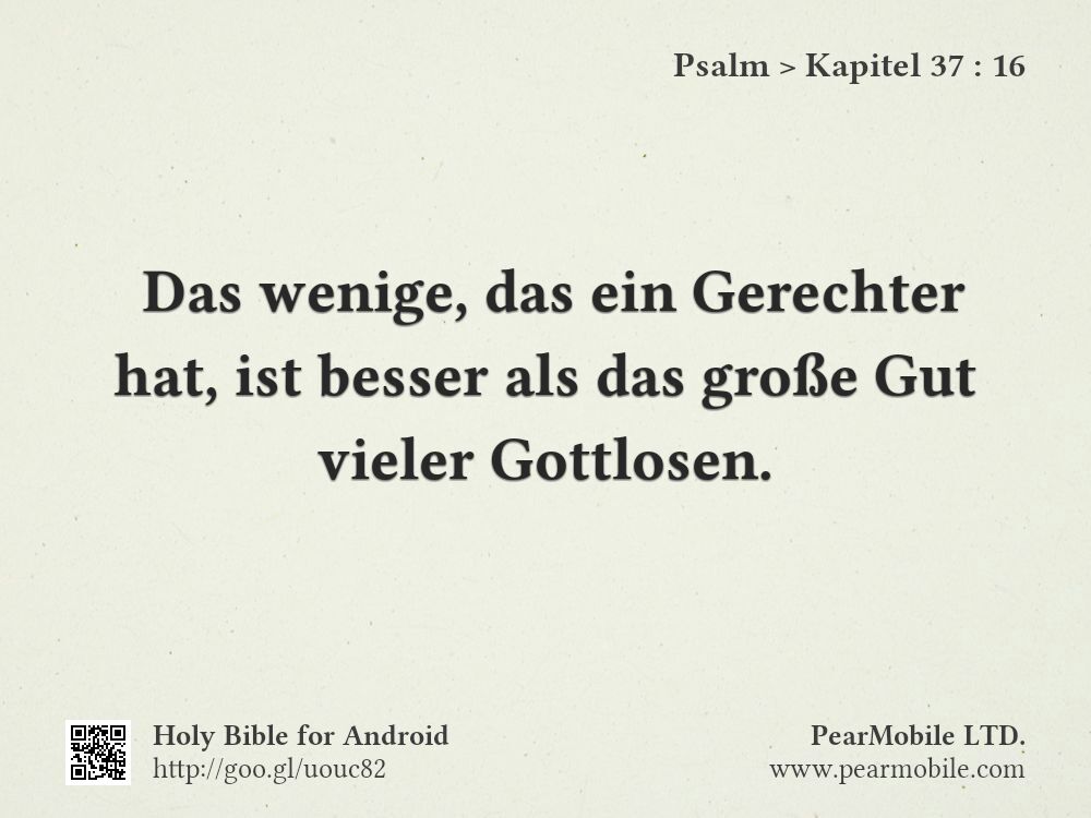 Psalm, Kapitel 37:16